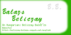 balazs beliczay business card